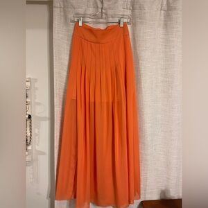 Sunset Orange Maeve Chiffon Skirt